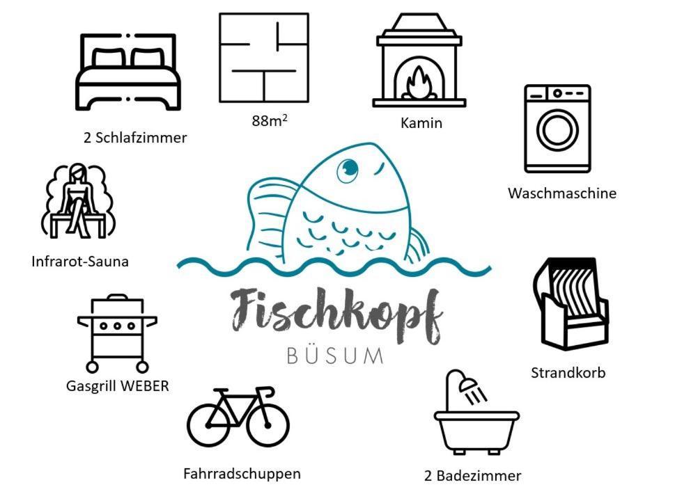 Ferienhaus Fischkopf Бюзум Экстерьер фото